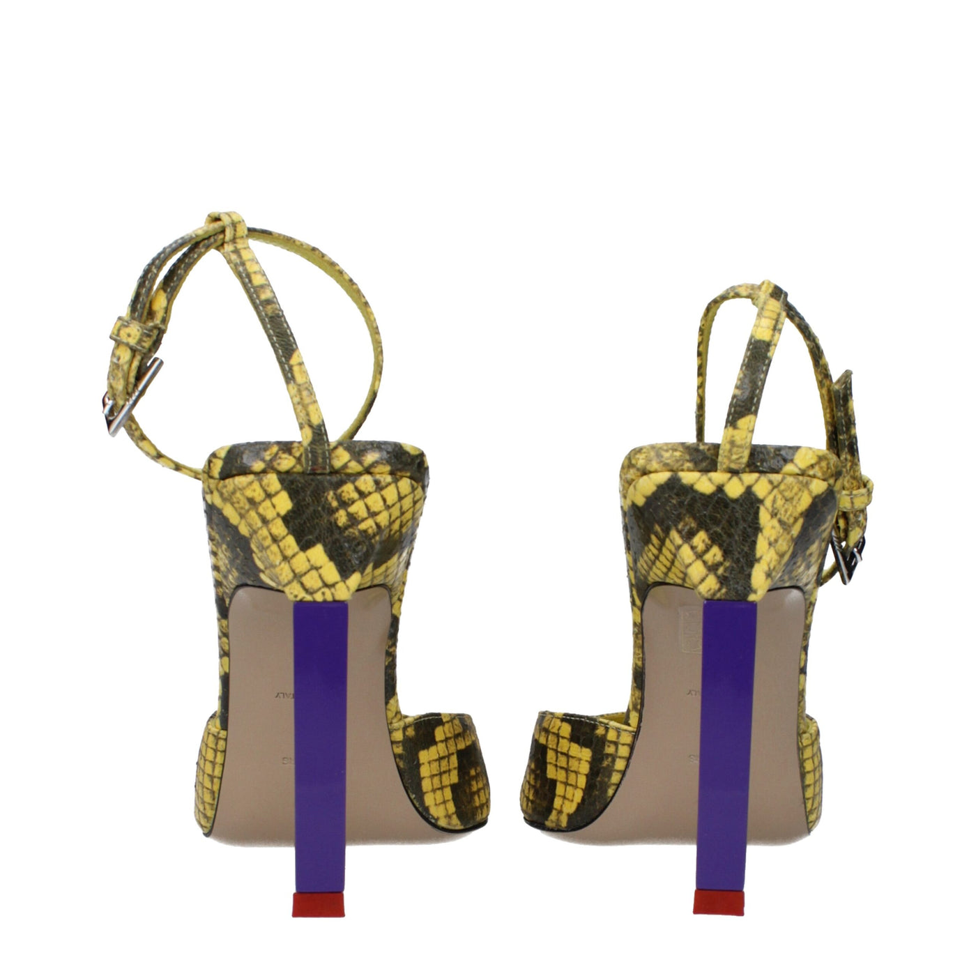 The Attico Gelbe Leder High Heel Pumps