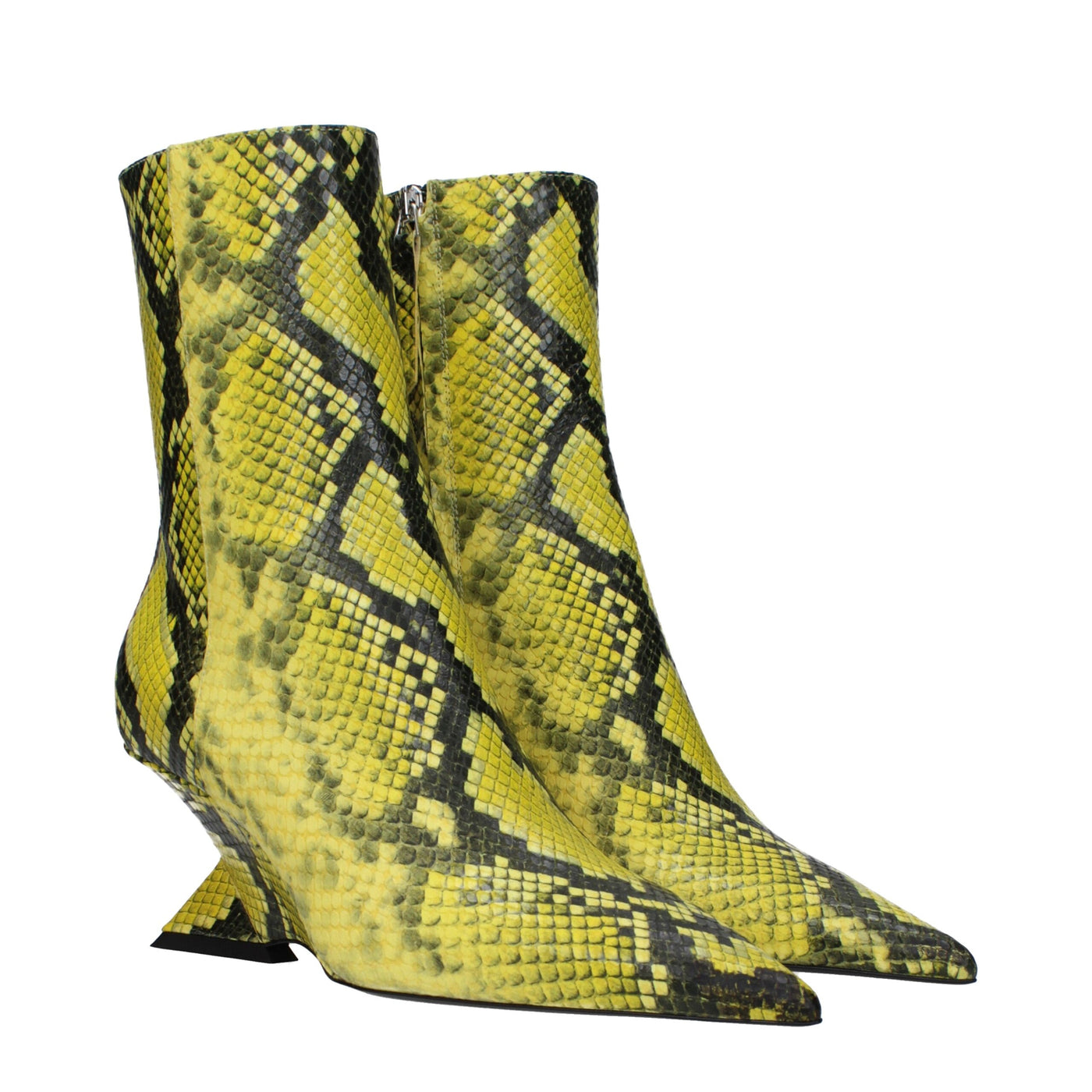 The Attico Gelbe Lederstiefeletten