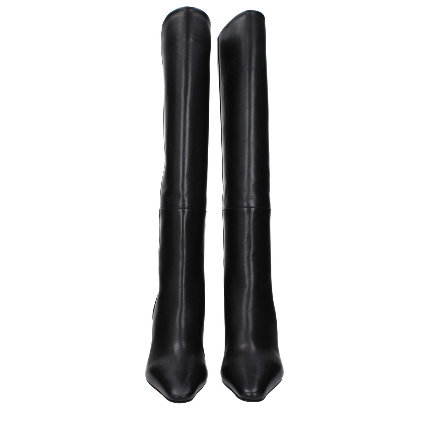Jacquemus Schwarze Lederstiefel mit hohem Absatz