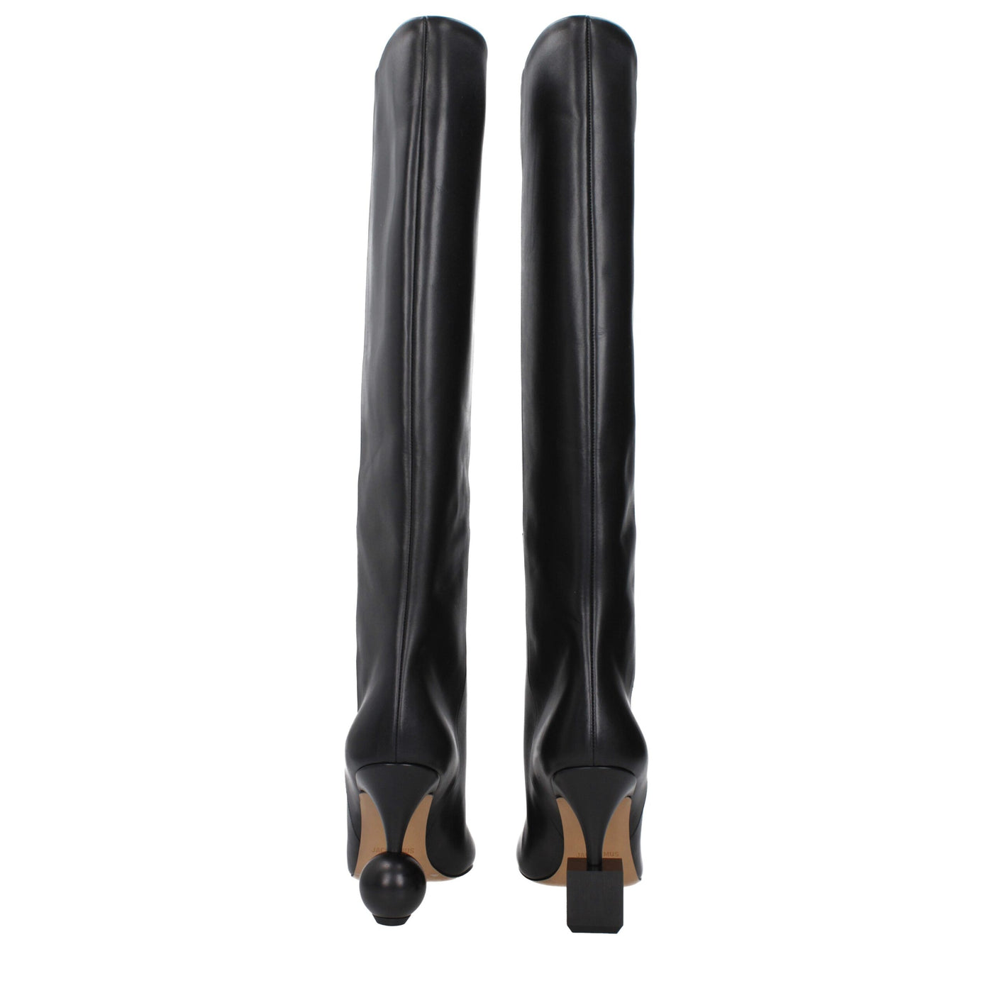 Jacquemus Schwarze Lederstiefel mit hohem Absatz