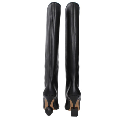 Jacquemus Schwarze Lederstiefel mit hohem Absatz