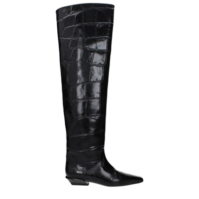 Paris Texas Schwarzes Leder Over The Knee