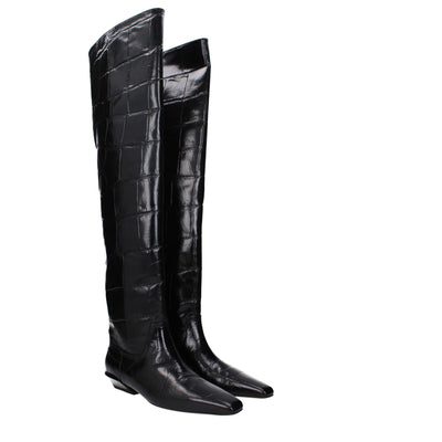 Paris Texas Schwarzes Leder Over The Knee