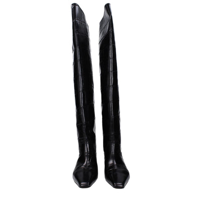 Paris Texas Schwarzes Leder Over The Knee