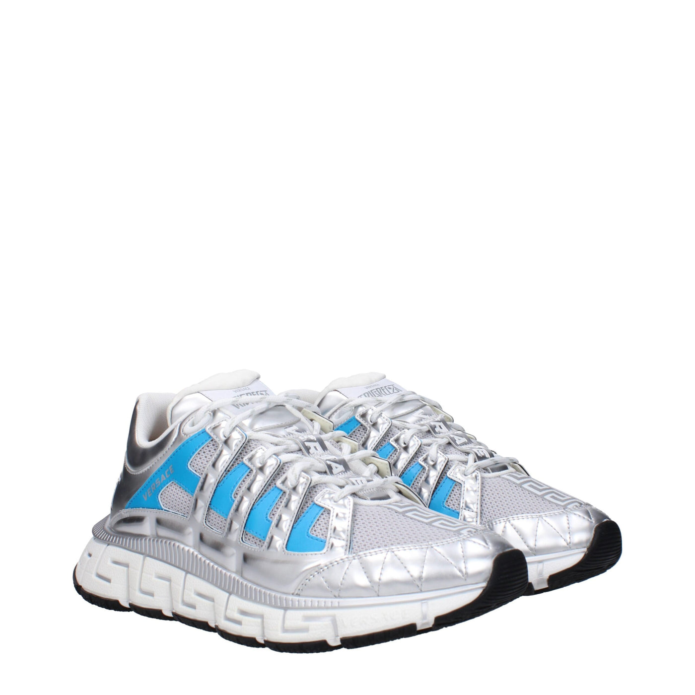 Versace Graue Sportliche Turnschuhe aus Stoff