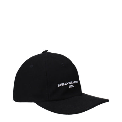 Stella McCartney Schwarze Baumwollmützen (Baseballmütze)