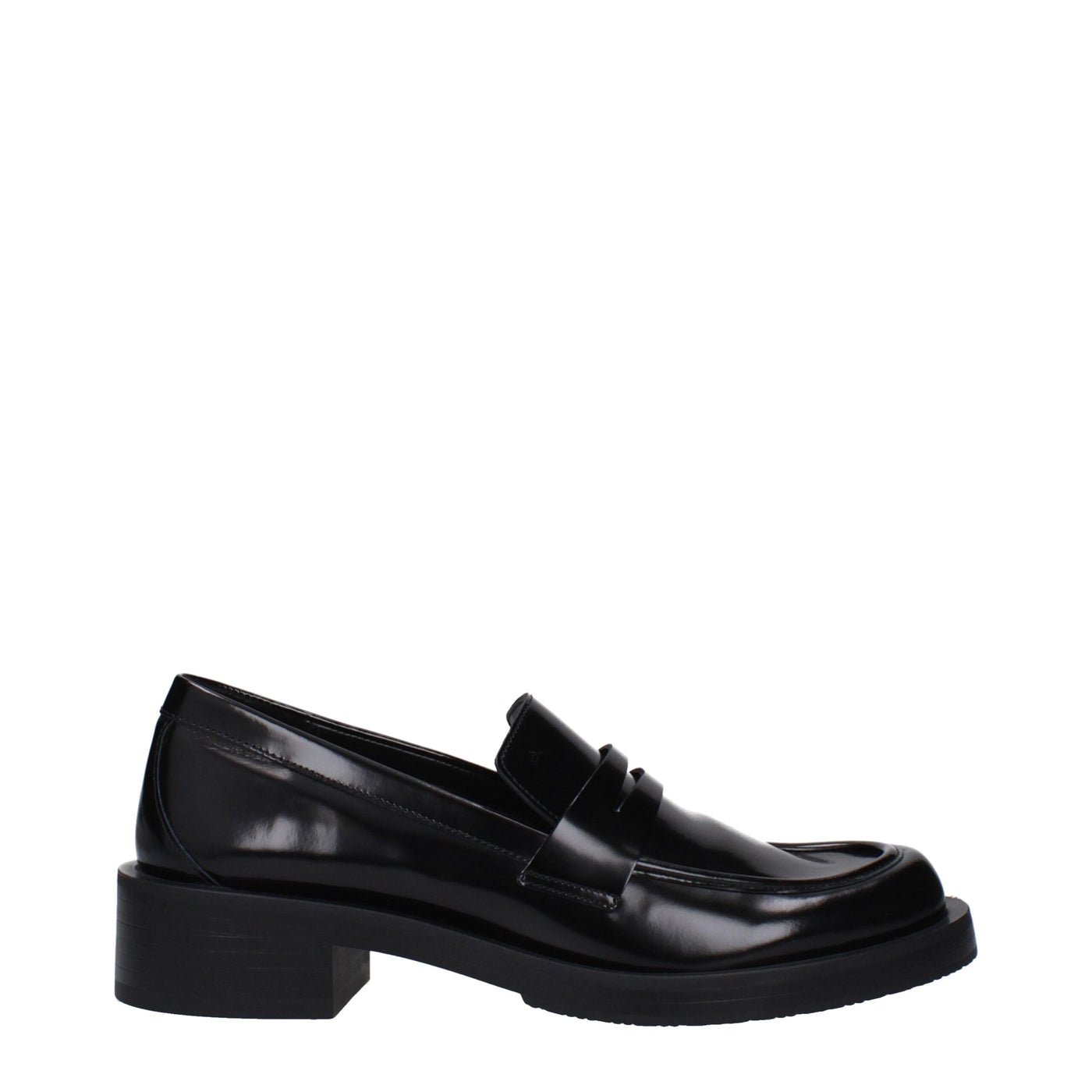Stuart Weitzman Schwarze Leder Slipper