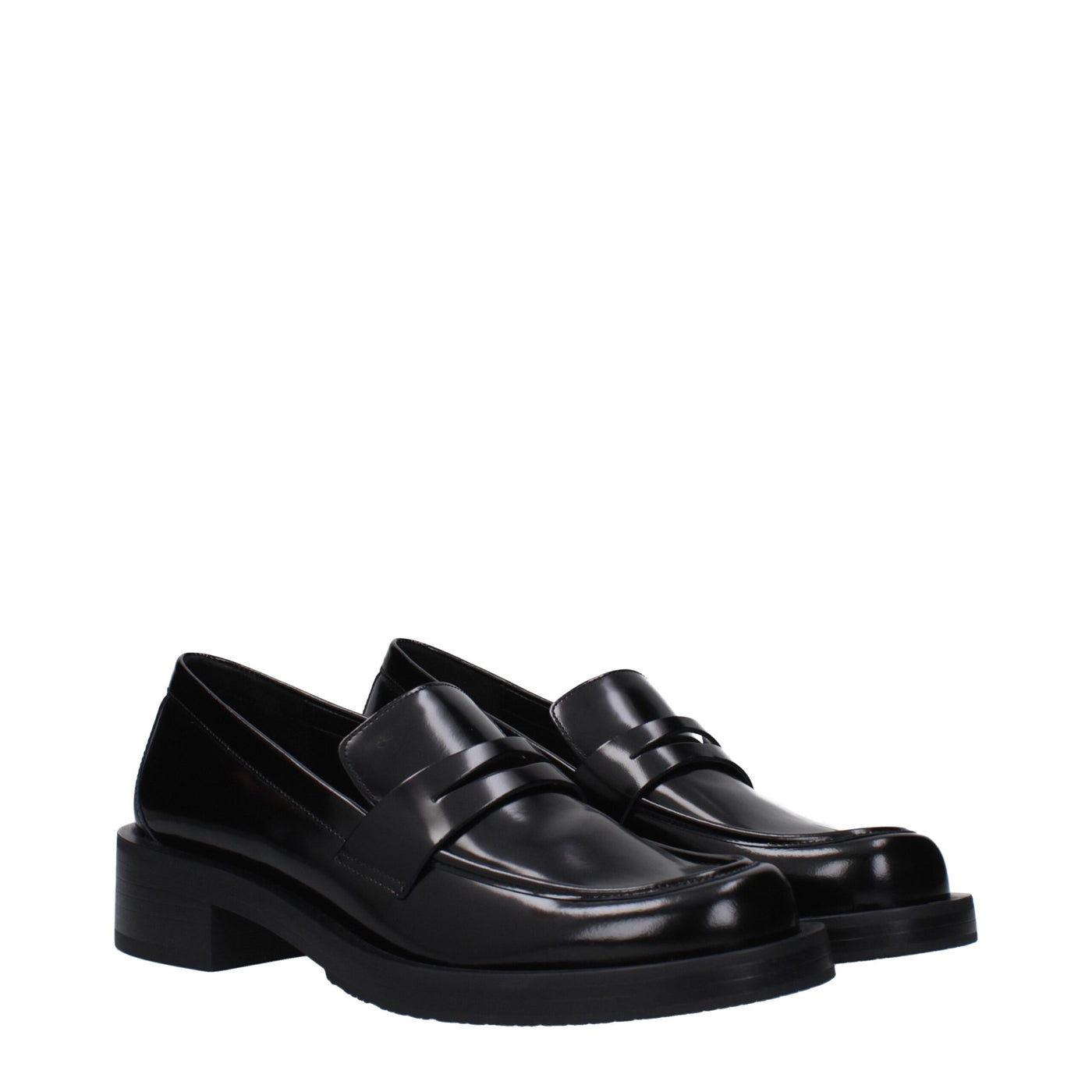 Stuart Weitzman Schwarze Leder Slipper