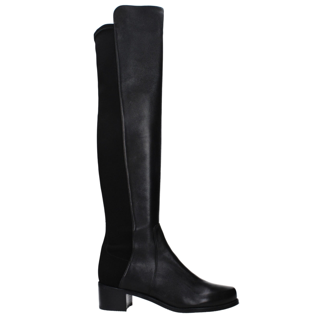 Stuart Weitzman Schwarzes Leder Over The Knee