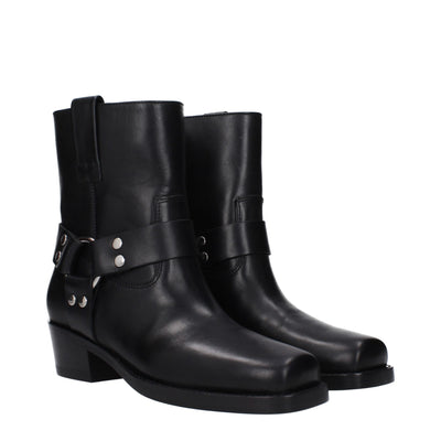Paris Texas Schwarze Lederstiefeletten