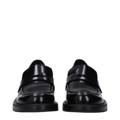 Stuart Weitzman Schwarze Leder Slipper