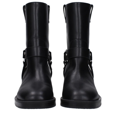 Stuart Weitzman Schwarze Lederstiefeletten