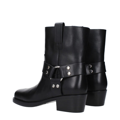 Paris Texas Schwarze Lederstiefeletten