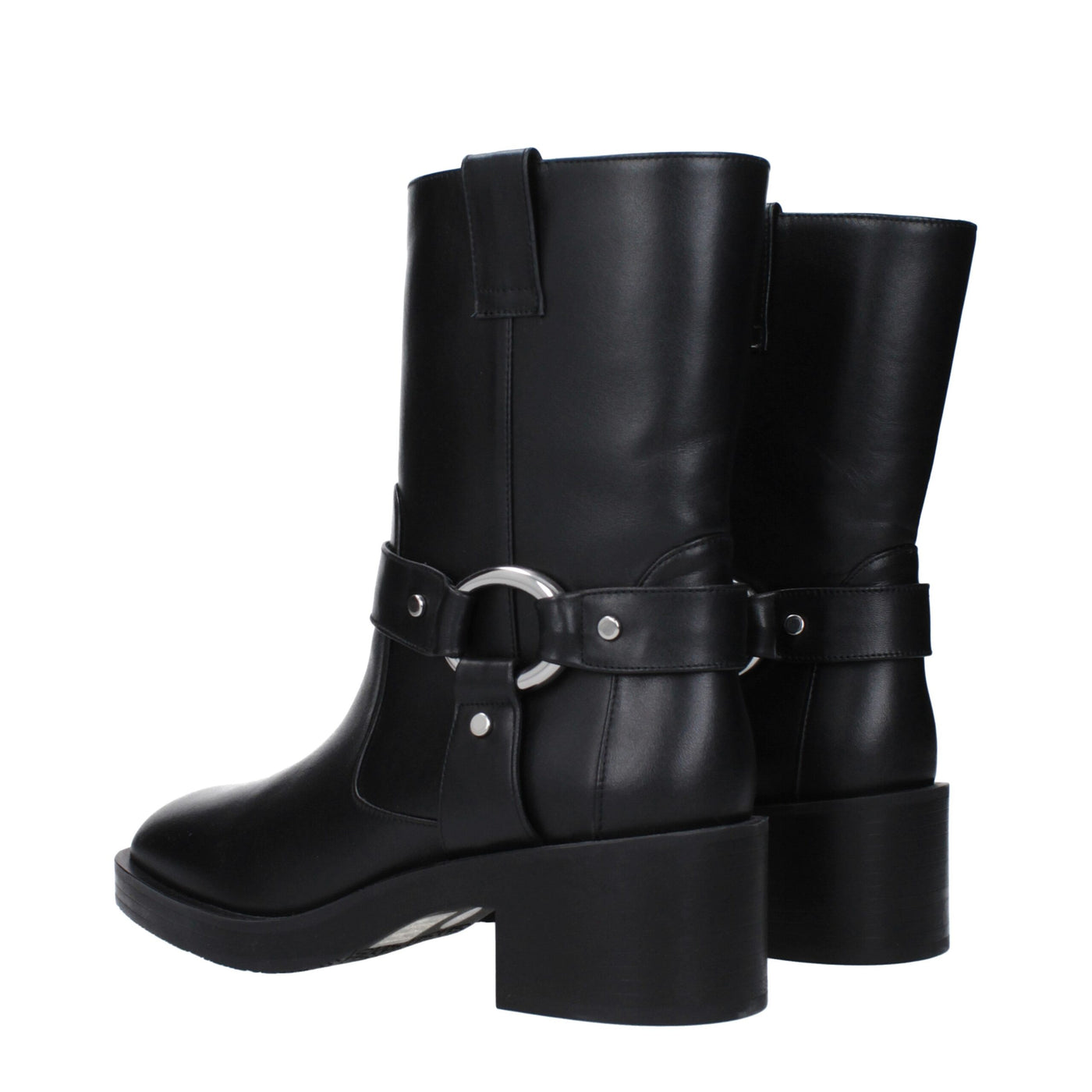 Stuart Weitzman Schwarze Lederstiefeletten