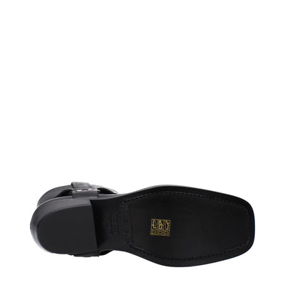 Paris Texas Schwarze Lederstiefeletten