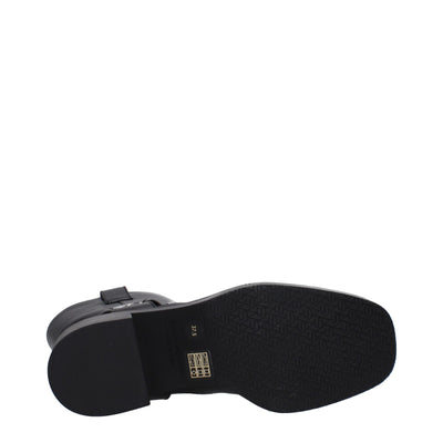 Stuart Weitzman Schwarze Lederstiefeletten