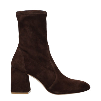 Stuart Weitzman Braune Lederstiefeletten