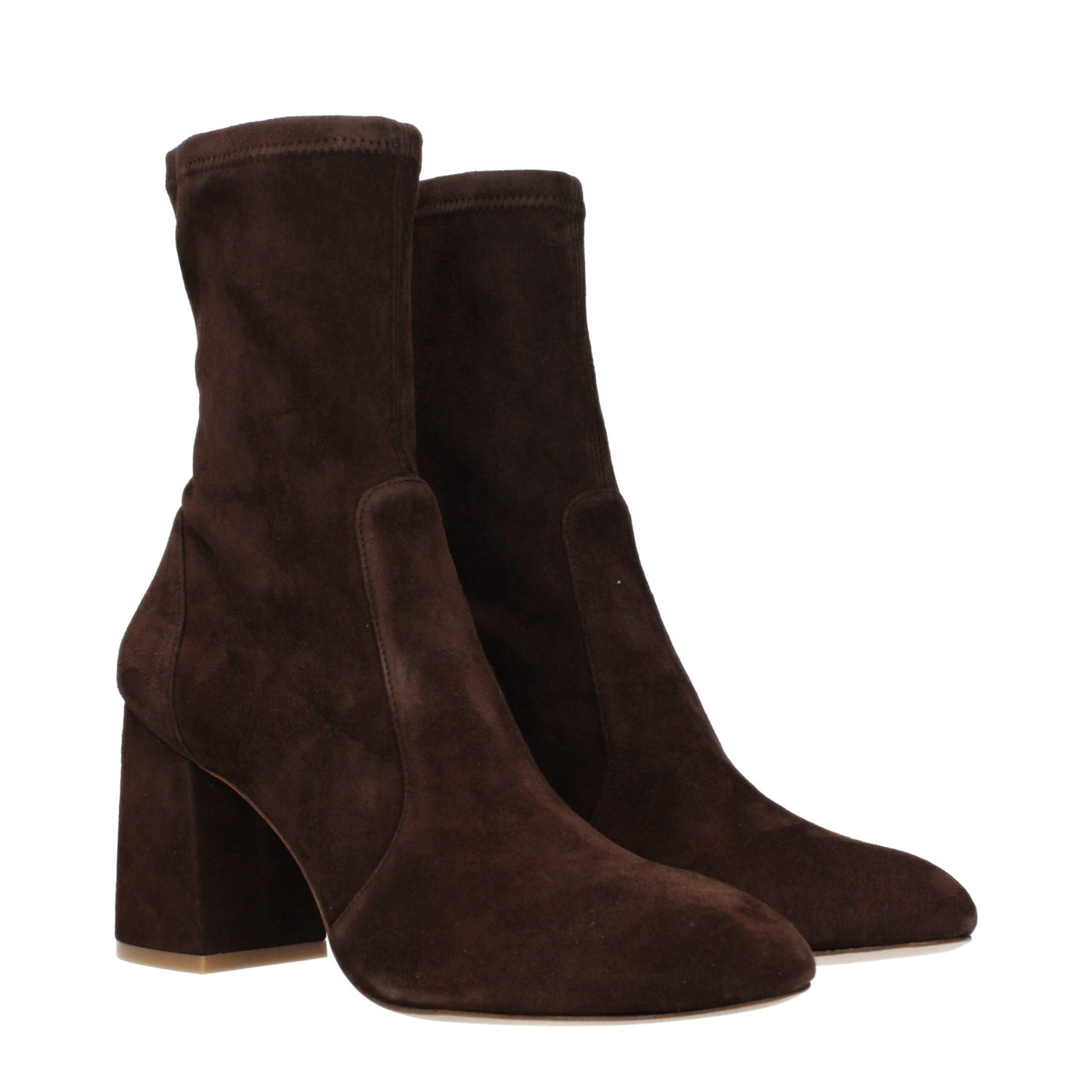 Stuart Weitzman Braune Lederstiefeletten