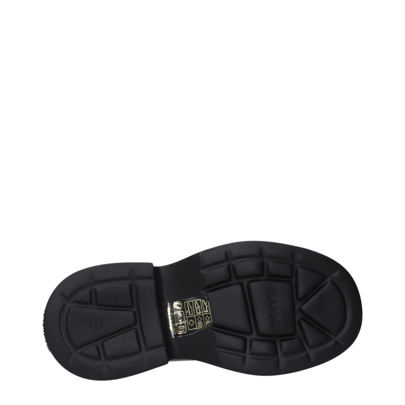Ganni Braune Lederstiefeletten