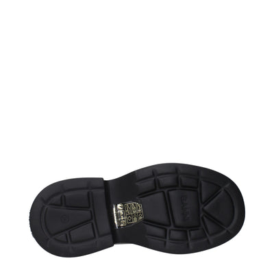 Ganni Braune Lederstiefeletten