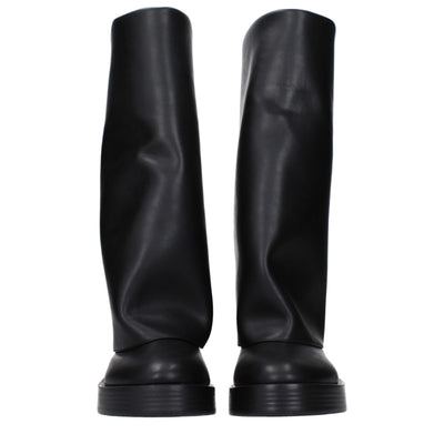 Casadei Schwarze Lederstiefel