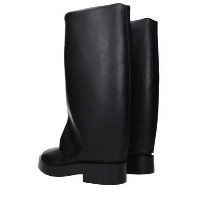 Casadei Schwarze Lederstiefel