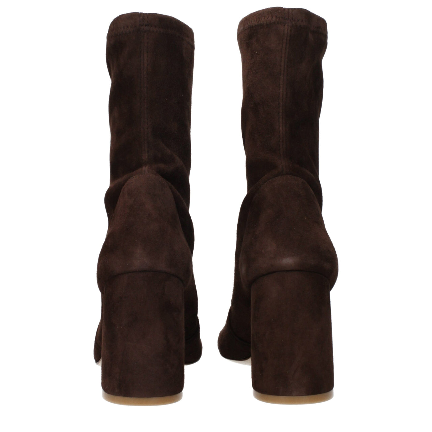 Stuart Weitzman Braune Lederstiefeletten