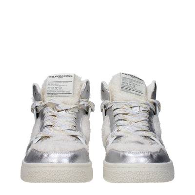 Philippe Model Graue Leder-High-Tops