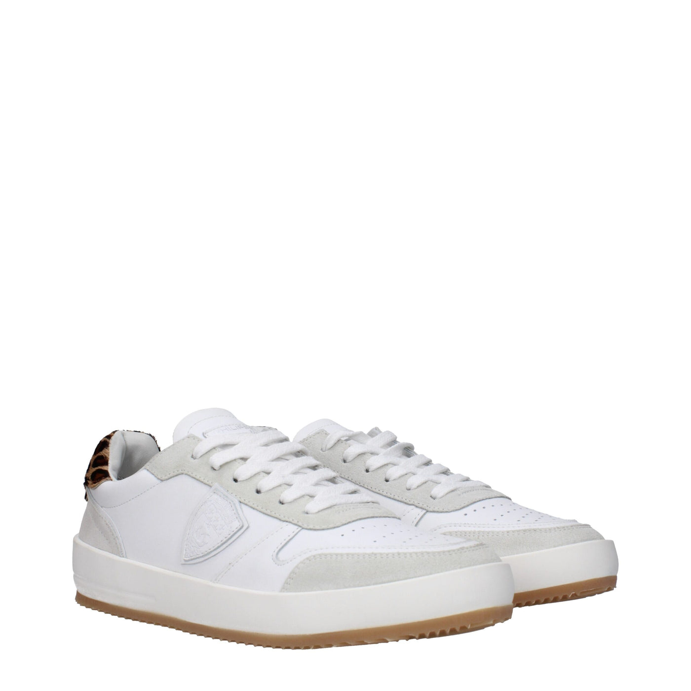 Philippe Model Weiße Leder-Low Tops