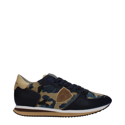Philippe Model Blaue Leder-Low Tops