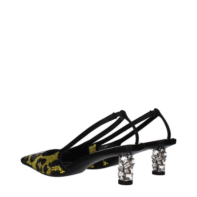 Tom Ford Gelbe Satin Stiletto Heels Sandalen