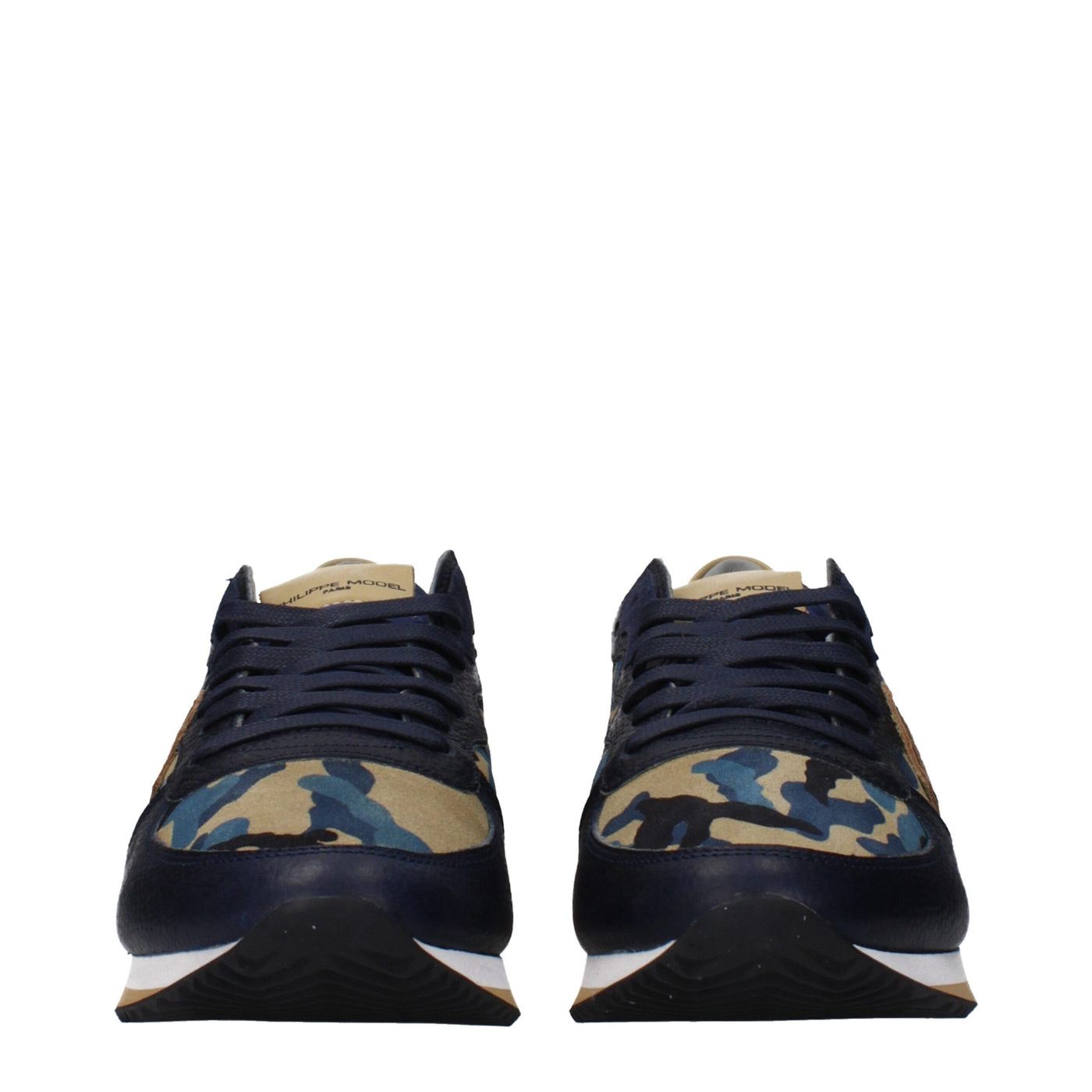 Philippe Model Blaue Leder-Low Tops