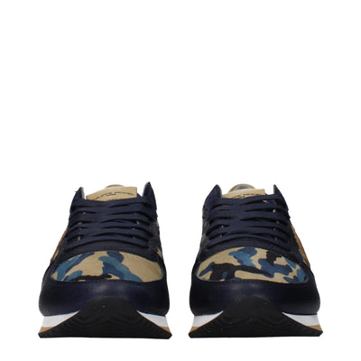 Philippe Model Blaue Leder-Low Tops