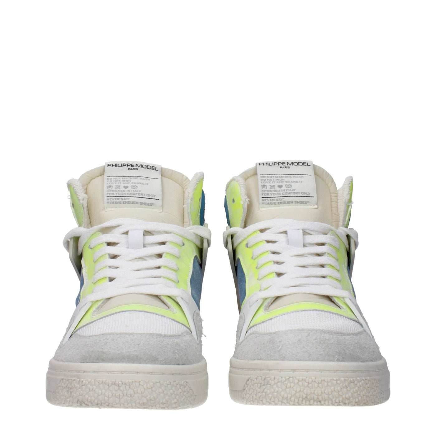 Philippe Model Weiße Stoff-High-Tops