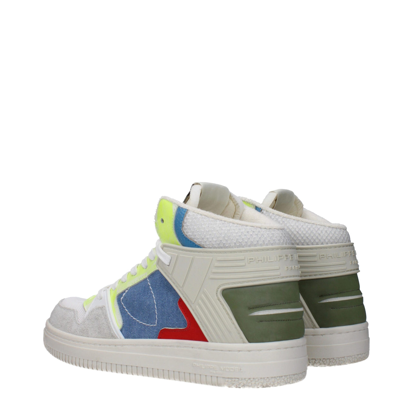 Philippe Model Weiße Stoff-High-Tops