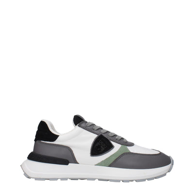 Philippe Model Weißer Stoff Sportliche Turnschuhe