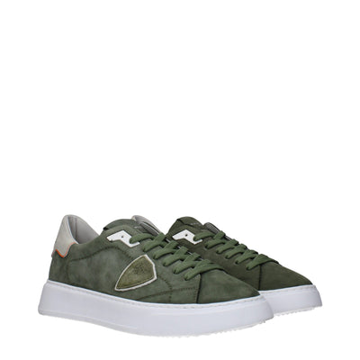 Philippe Model Grüne Leder-Low Tops