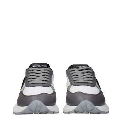 Philippe Model Weißer Stoff Sportliche Turnschuhe