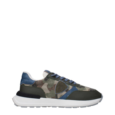 Philippe Model Grüner Stoff Sportliche Turnschuhe