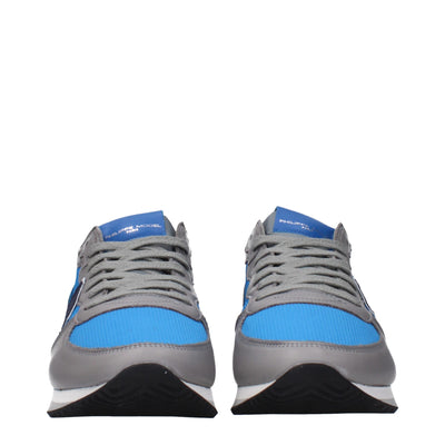 Philippe Model Blaue Stoff Low Tops