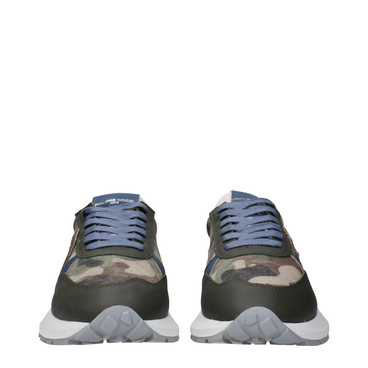 Philippe Model Grüner Stoff Sportliche Turnschuhe
