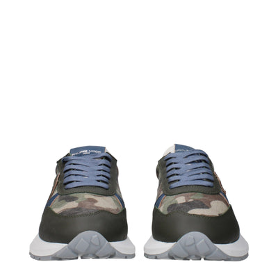 Philippe Model Grüner Stoff Sportliche Turnschuhe