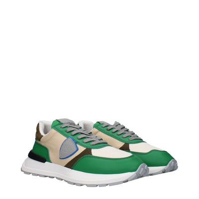Philippe Model Grüner Stoff Low Tops