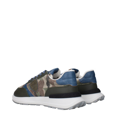 Philippe Model Grüner Stoff Sportliche Turnschuhe