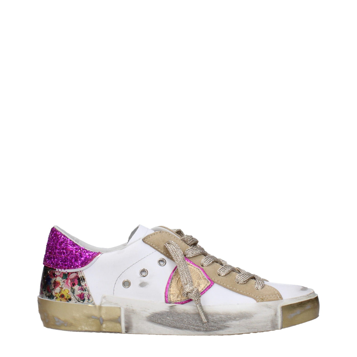 Philippe Model Weiße Leder-Low Tops