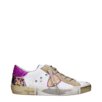 Philippe Model Weiße Leder-Low Tops