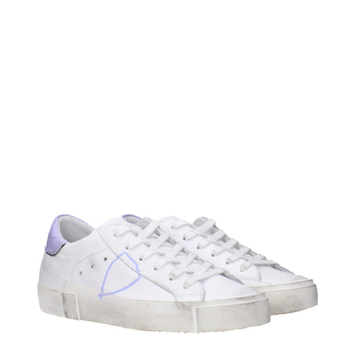 Philippe Model Weiße Leder-Low Tops