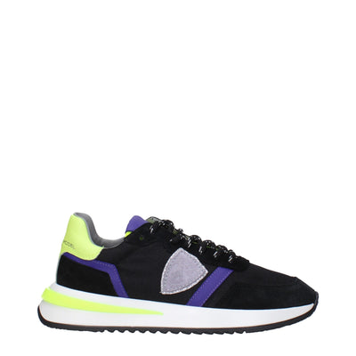 Philippe Model Schwarzer Stoff Sportliche Turnschuhe