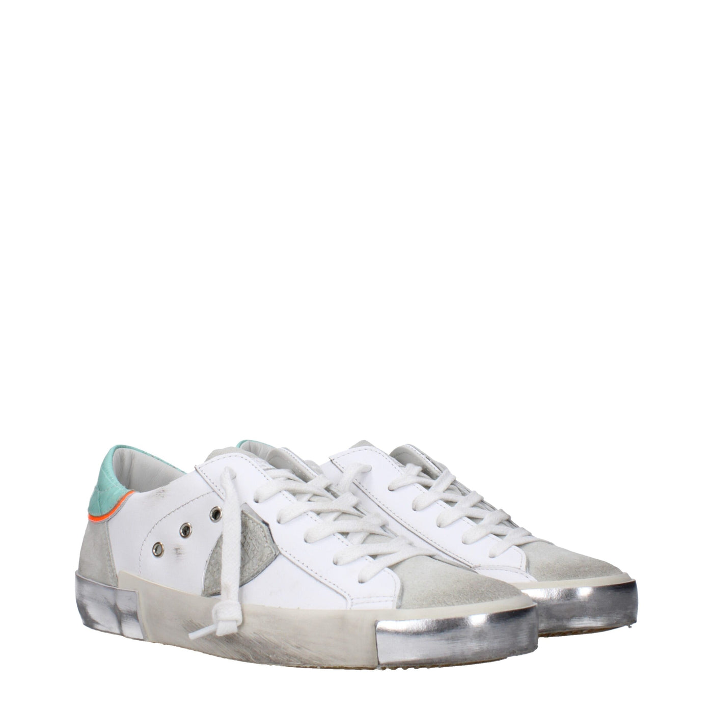 Philippe Model Weiße Leder-Low Tops