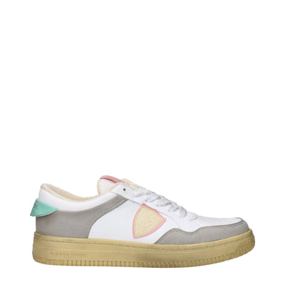Philippe Model Weiße Leder-Low Tops